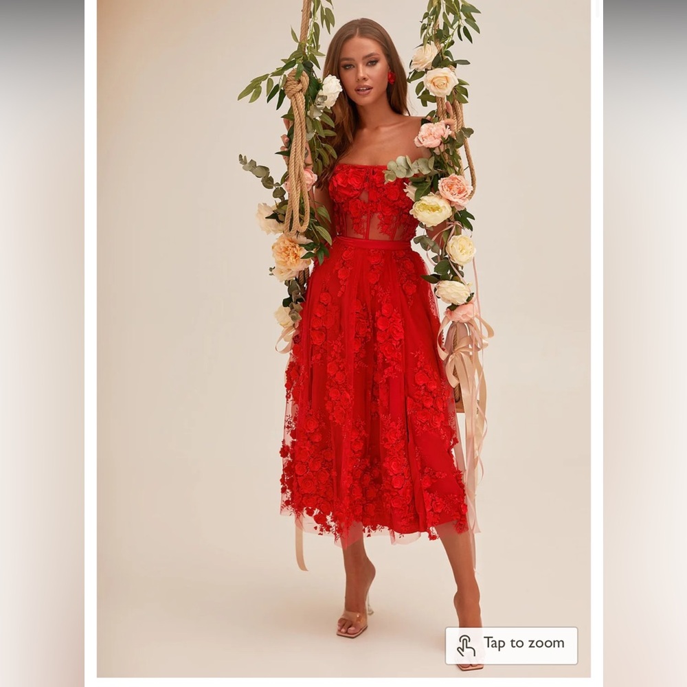 Alamour red Dakota dress L